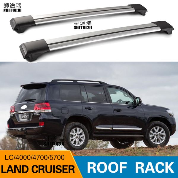 

2pcs roof bars for toyota land cruiser 2700 5700 4700 lc200 lc150 lc90 aluminum alloy side bars cross rails roof rack luggage