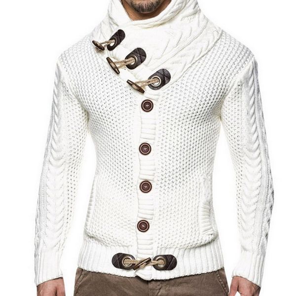 

heflashor 2019 cardigan sweater coat men autumn spring fashion solid sweaters casual warm knitting jumper sweater male coats, White;black