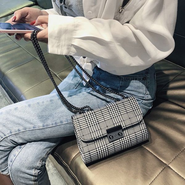 

ins bag female 2020 new korean version of the wild small square bag rhombus shoulder chain messenger mini