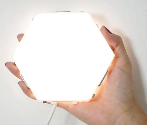 

new led diy quantum light touch sensitive sensor night lamp modular hexagonal led magnetic lights wall lamp night light