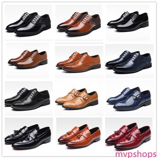 

19ss oxford shoes casual leather pointed toe shoeswedding lace up dress bullock shoes us 6-13 eur 38-48