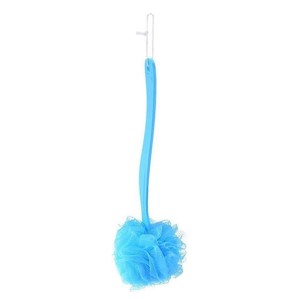 

fashion-shower scrubber loofah sponge bath back brush with long handle (blue