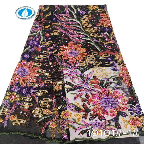 

embroidered lace fabric jianxi.c-22510 with sequins beautiful nigerian french lace fabric for nice dress, Black;white