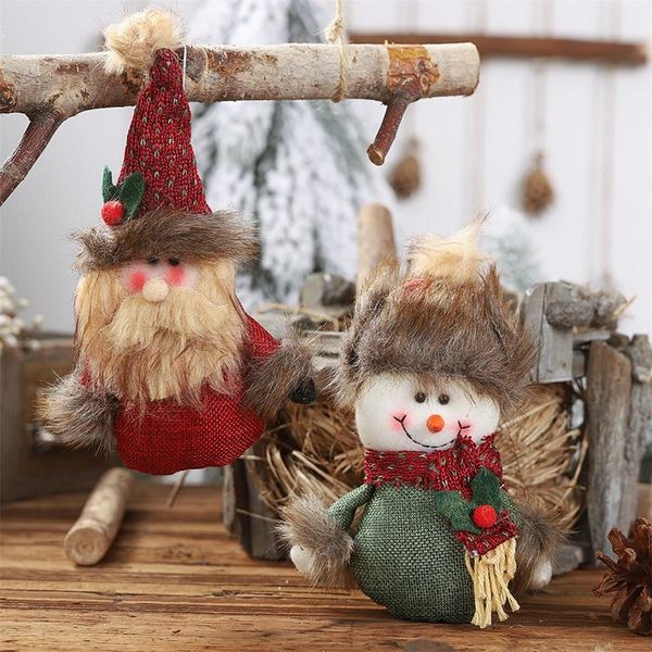 

christmas burlap doll pendant cartoon old man puppet hanging scene dress up ornaments christmas scene burlap knit doll pendant
