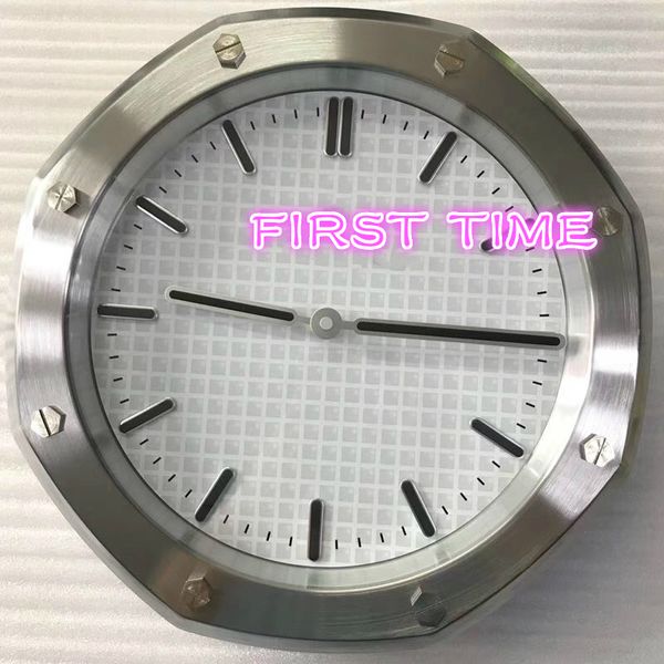 

home decor wall clock modern design brand new stainless steel luminous face calendars wristwatch clock ftp008