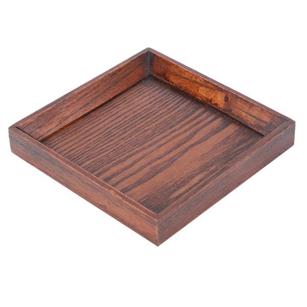 

wooden serving tray plate for tea set fruits candies food towel
