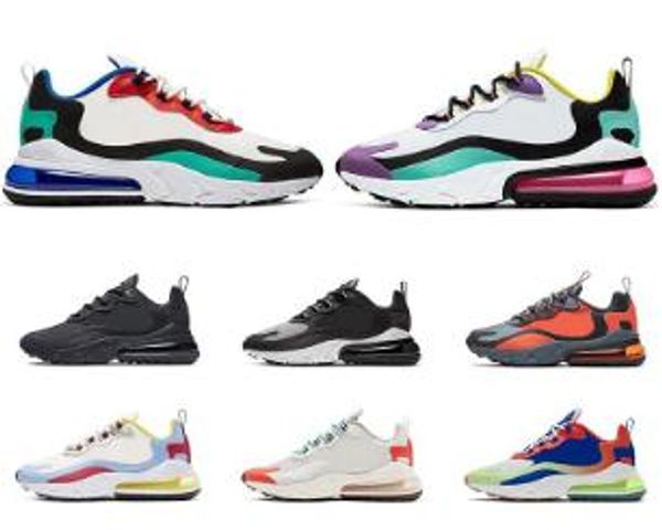 

max 270 react running shoes bauhaus optical anthracite phantom air triple black hyper jade women mens max athletic sports sneakers, White;red