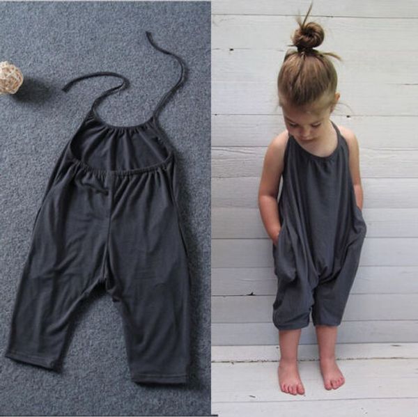 

jumpsuits strappy backless romper jumpsuit harem pants trousers clothes 2-8t, Blue