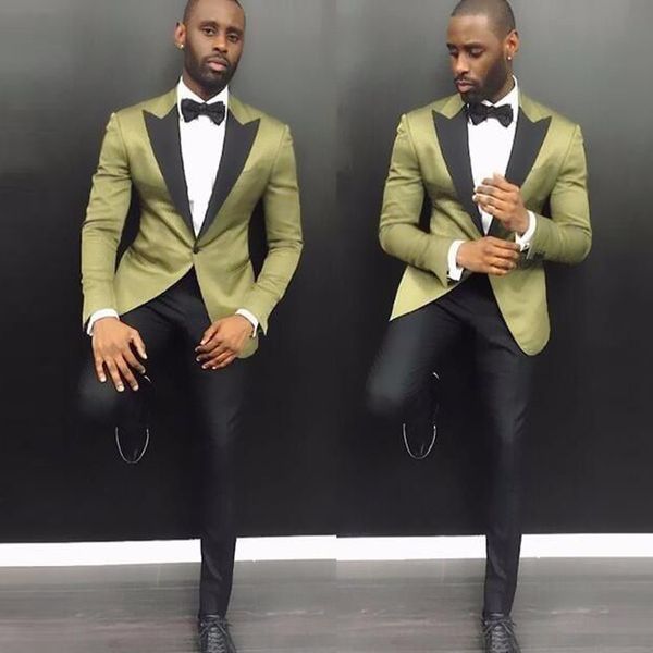 

2019 2 шт зеленый mens костюм для венчания дружки костюм blazer + брюки мода на заказ формальное лучший костюм человека, Black;gray