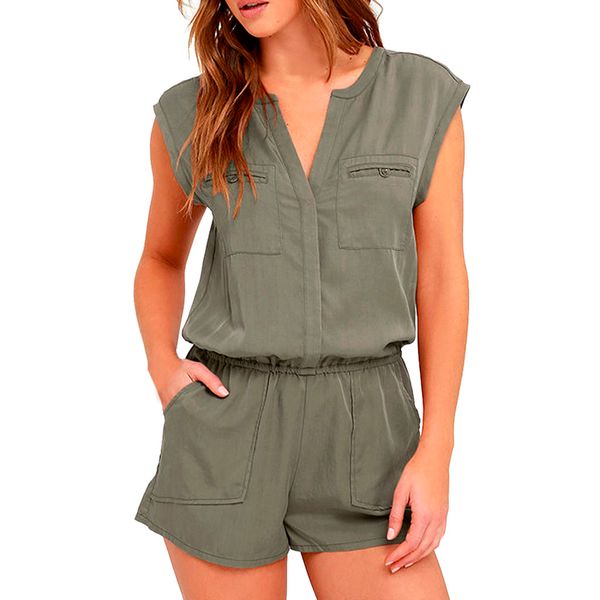 

maxiorill fashion women jumpsuit sleeveless pants bodysuit body feminino para mulheres y*, Black;white