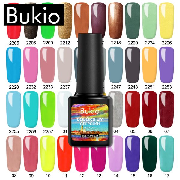 

bukio uv gel polish pure 50 colors nail color uv gel varnish soak off 8ml blue pink red black nail decoratio, Red;pink