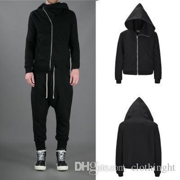 

2019 style hat hoodies men women hip hop fashion black pocket hoodies pullovers streetwear zipper sweatshirts cloth, White;black