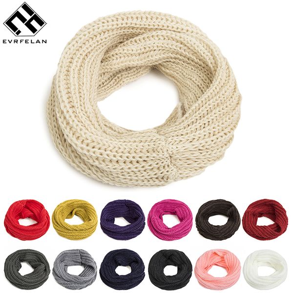 Soft Men Women Scarf Winter Warm Cotton Scarves Knitted O Ring Scarf Xmas Gift