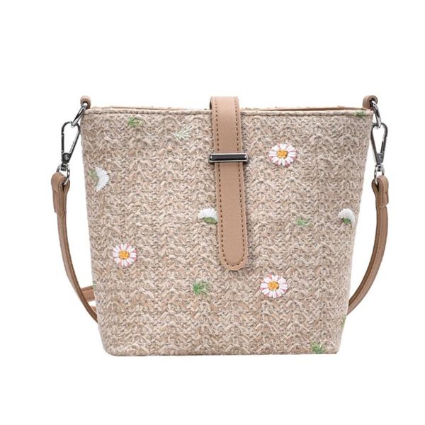 

handmade straw bag lace ins small daisy beach woven bag dual-use retro wild casual ladies handbag wholesale bags