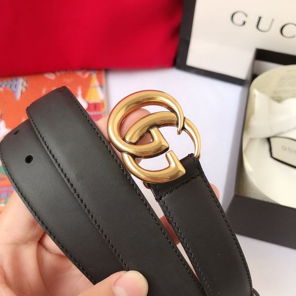 

r women's wear belt fashion luxury gold buckle smooth buckle belt black band width 7 cm europe and the united states, Black;brown