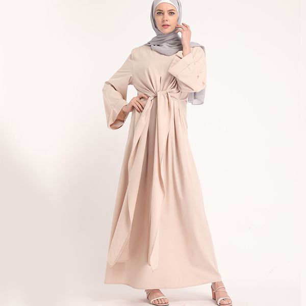 

jececer chiffon muslim dress womens open abaya long trumpet sleeve hijab dress elegant new fashion robes for dubai women, Red
