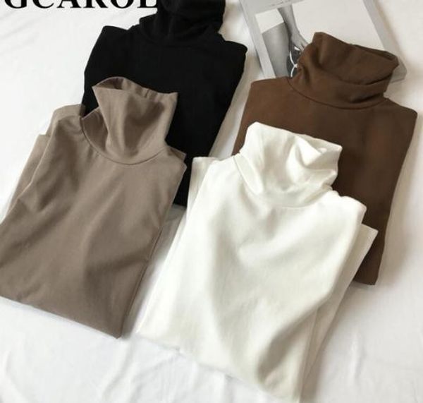 

2019 Новое Прибытие Осень Зима Женщины Водолазка Основные Топы Тонкий Полный Рукав