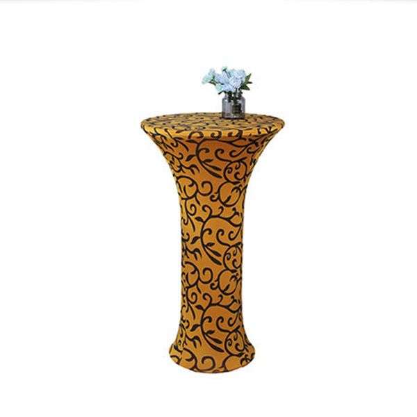 

4pcs/lot spandex stretch tablecloth cocktail bar table cover round table cover wedding party coffee l decoration