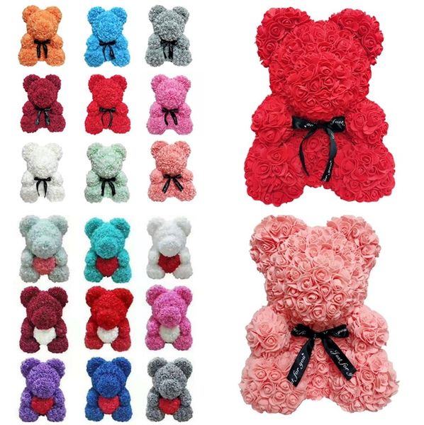 

foam rose bear simulation flower creative eternal flower hug bear valentine's day gift teddy bear t8i090