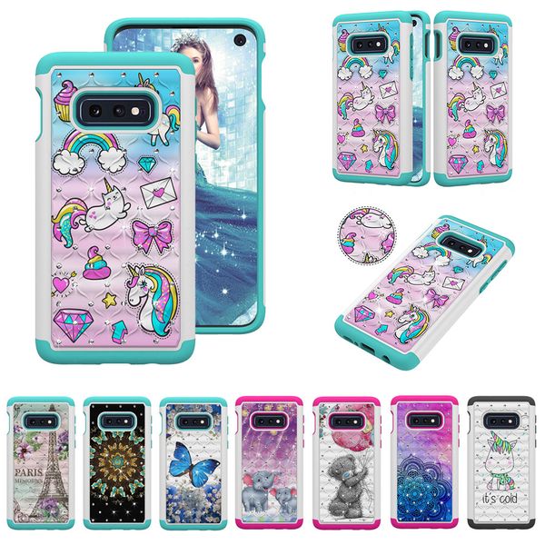 

для iphone samsung galaxy s10 s10 + s10 plus s10e (s10 lite) j2 core a6 (2018) 2-в-1 тпу мода окрашенный чехол телефона 360 °