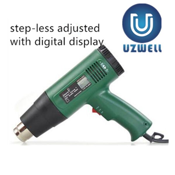 

uzwell thermostat air gun digital display car foil gun baking industrial hair dryer film heat shrink