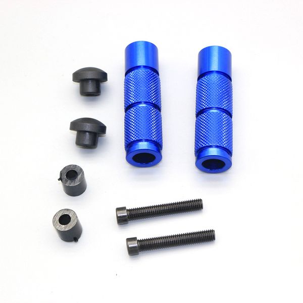 

2pcs blue aluminum cnc pedals bike atv footrests footpegs universal motorcycle