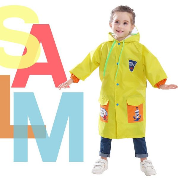 

1pc cartoon animal style waterproof kids raincoat for children rain coat rainwear/rainsuit student poncho drop shipping oemzp, Red;brown
