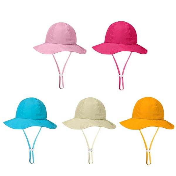 

children outdoor sports flap cap with chin strap lightweight foldable adjustable sunshade neck cover sun hat, Black;white