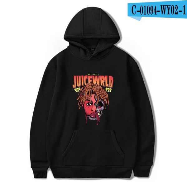 

personality juice wrld hoodies sweatshirt men/women new arrivals fashion hip hop juice wrld sweatshirt hoody men's clothing, Black
