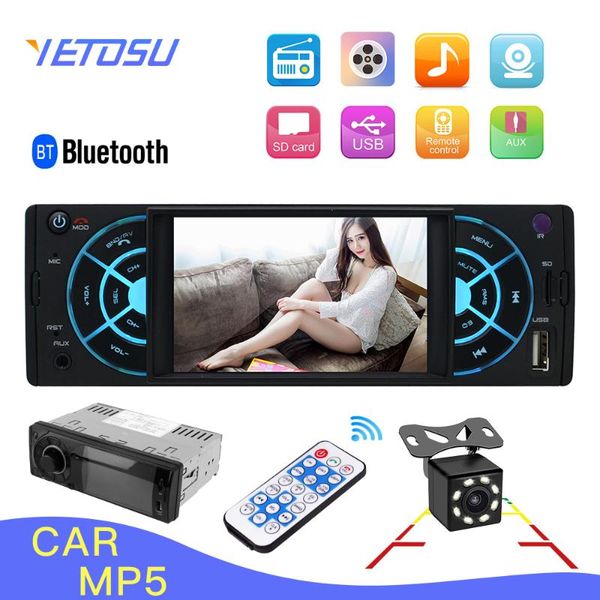 

car audio bluetooth autoradio 4022d 4.1" 1 din radio stereo usb aux fm player station with remote control