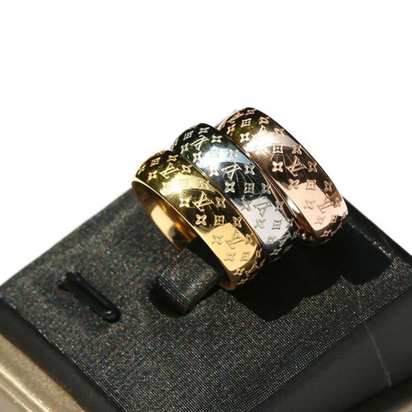 

Titanium сталь цветочным узором мужские кольца роскошь дизайнер ювелирных изделий женщин кольца роскошь дизайнер ювелирных мужские кольца