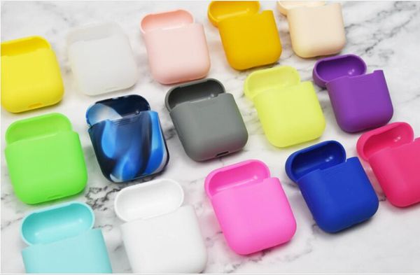 

100pcs for apple airpods protective shockproof silicone case pouch retail pack for iphone 7 bt earphone
