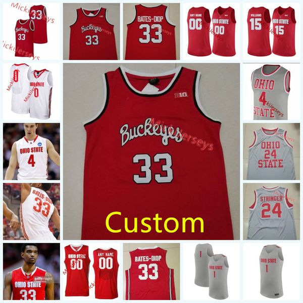 

custom ohio state buckeyes basketball jersey micah potter jae'sean tate keita bates-diop trevor thompson aaron craft jim jackson ohio j, Black
