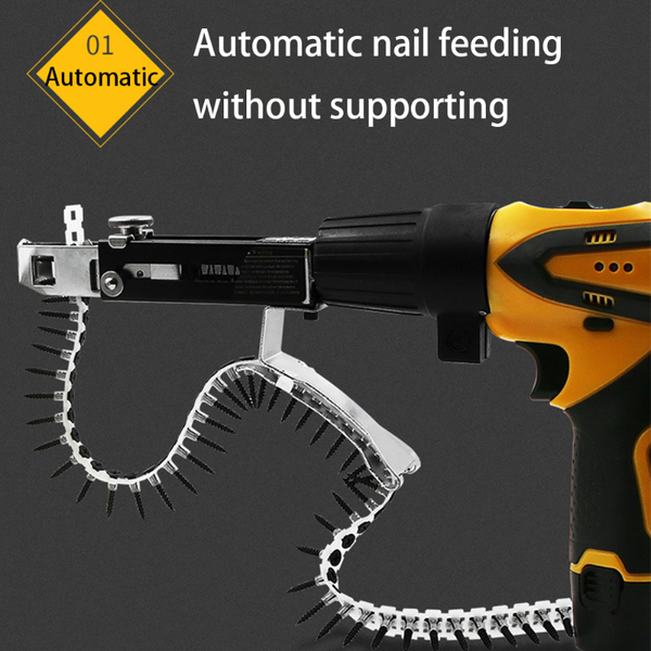 

1pc automatic chain nail gun adapter screw gun for electric drill woodworking tool cordless power drill attachment