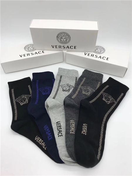 

v6 versace luxury brand designer high-quality brands air-permeable men's leisure men's and women's general outdoor sports socks