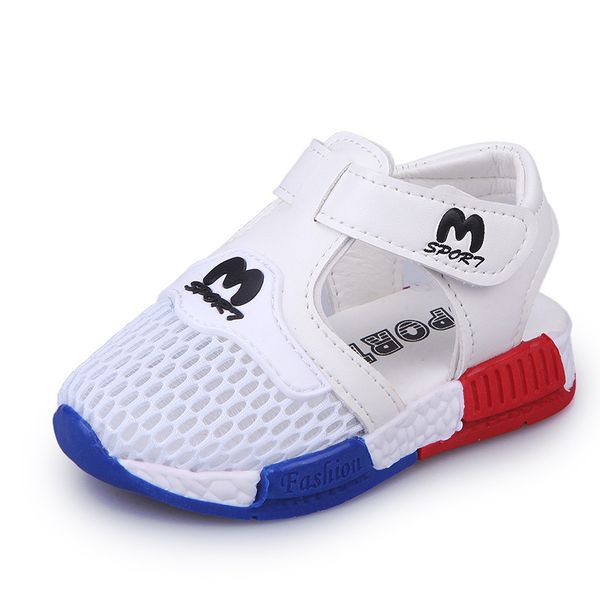 

summer new children's shoes mesh shoes breathable casual sneakers boys and girls children's sandals kids beach, Black;red