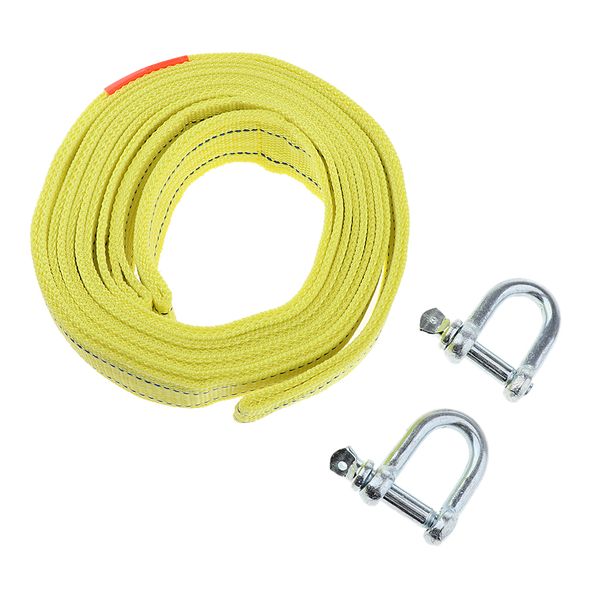 

new super strong 13.12 ft emergency poly braid tow rope w/ hooks atv car