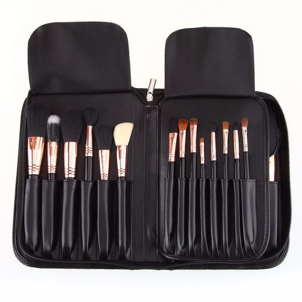 

29pcs макияж кисти kit макияж щетка с кожаный мешок брови порошок eyeshadow concealer brush cosmetic инструмент высокого качества щеток кози