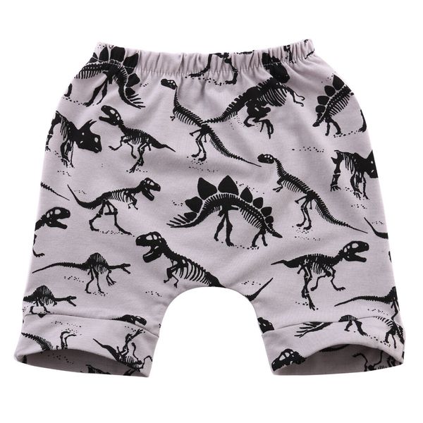 Grey Dinosaur Short Pants Baby Kids Trouser Bottoms Sweat Children Harem Shorts