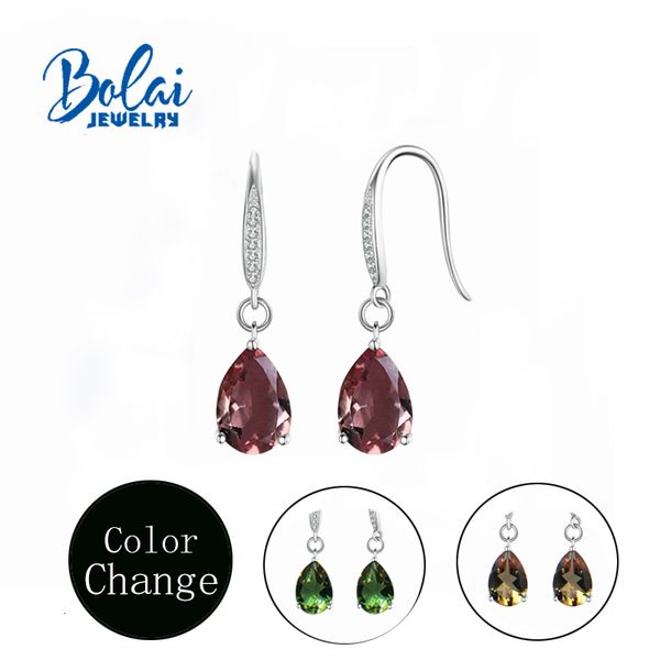 

bolaijewelry,zultanite earring 925 sterling silver water drop style women created color change gemstone fine jewelry gift cj191209, Golden