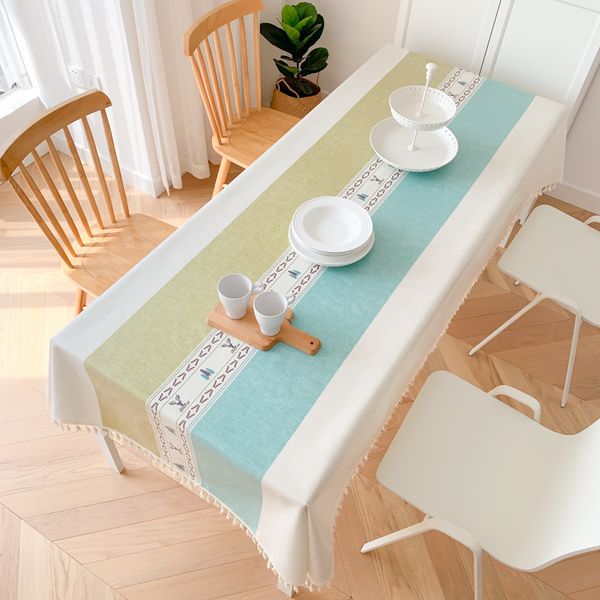 

northern european-style table cloth waterproof oil disposable table ins coffee table japanese-style cloth fabric cloth cotton an