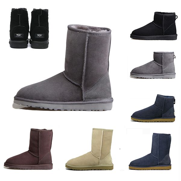 

wgg classic fashion knee boots half ankle boots australia black grey chestnut navy blue red women girl snow boots us5-10
