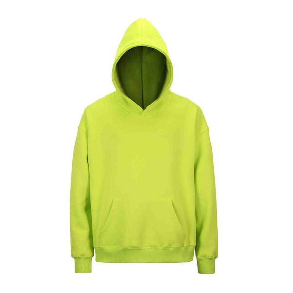 

men and women solid candy color fluorescent hoodie, Black