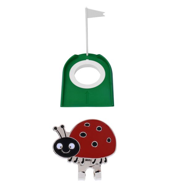 

тренажер для гольфа кубка практика putt hole и один бесплатный hat клип маркер ball