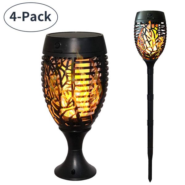 2019 Solar Torch Lights Outdoor Dancing Flickering Flames Usb