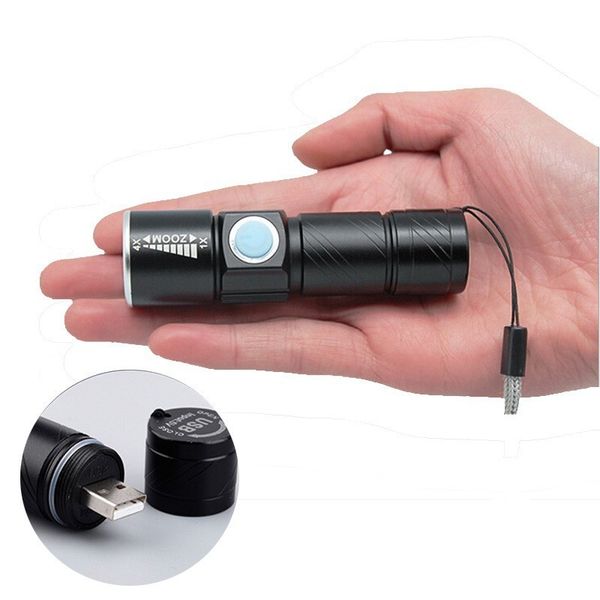 

light flashlight usb charge flashlight flexible zoom flashlight usb charge