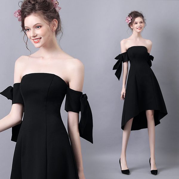 

hepburn little black dress new woman social festive elegant formal prom party gowns fancy short luxury evening dresses, White;black