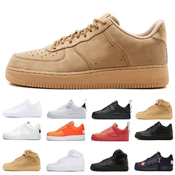 

2019 utility casual wheat women men running shoes classic white black just high low cut mens trainers sports designer shoes