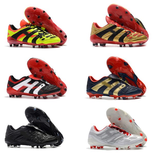 

comfortable lastest original white brown predator fg mens boys soccer cleats without lace size eu39-45