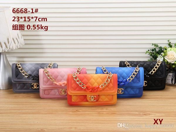 

new fashion women handbags ladies design solid color alphabet embroidery bracelet wallet leather chain bag crossbody bags h0555